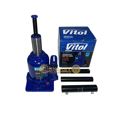 Домкрат гидравлический телескоп 2т высота подъема 370 мм VITOL DB-20002C