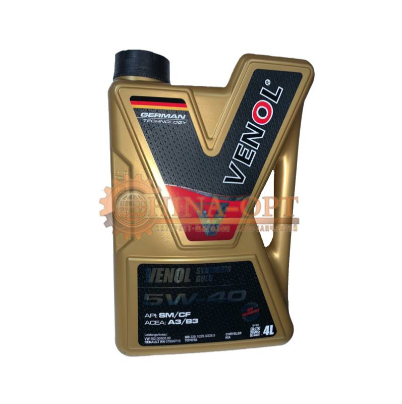 Масло моторное синтетическое 5W-40 4L VENOL