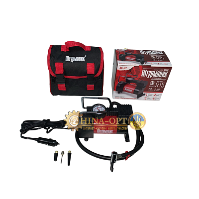 Компрессор AC-27 7 Атм, 35 л/мин 12В,12А прикуриватель ШТУРМОВИК AC-27