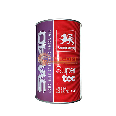 Масло моторное синтетическое 5W-40 1L WOLVER