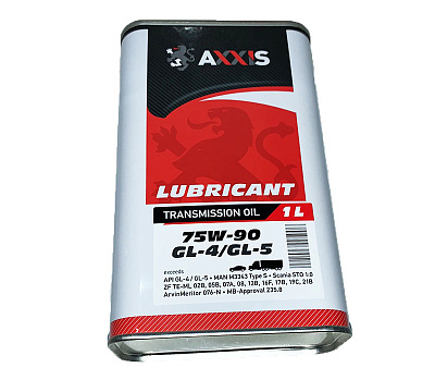 Масло трансмиссионное 75W-90 GL-4 / GL-5 1L AXXIS