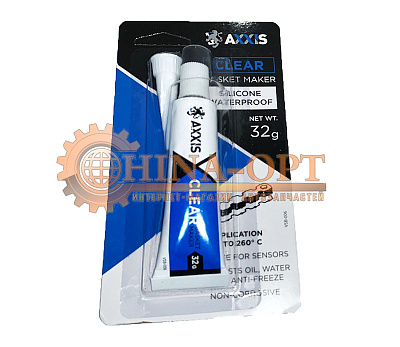 Герметик силиконовый прозрачный высокотемпературный для прокладок –75°C…+260°C, 32 г AXXIS